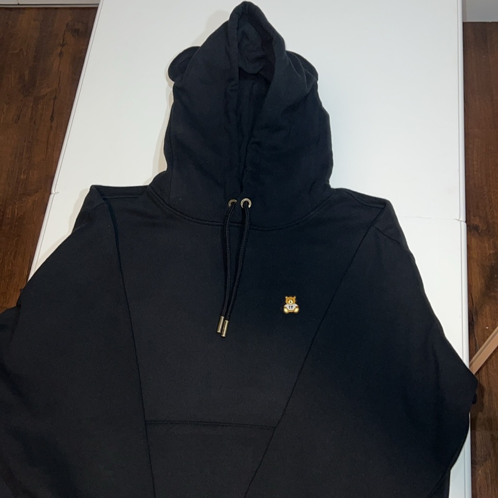 Teddy Fresh Classic Bear Ears Unisex Hoodie Black Size Medium - Picture 2 of 7